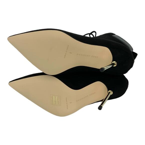 Good American Scandal Lace Up High Heel Booties Black Size 8 NWT $275 MSRP - Picture 7 of 8